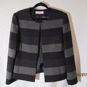 Tahari Arthur S Levine 16 Black Gray CareeerBlazer
